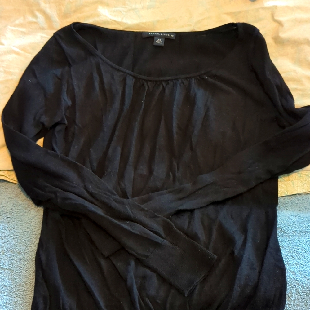 Banana republic long sleeve black top